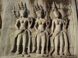 Stein-Relief des Bayon Tempels