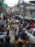 Verkehrschaos in Hanoi's Strassen