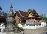 Wat Xieng Thong mit der fr Luang Prabang typischen Tempelarchitektur