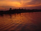Sonnenuntergang auf dem Mekong bei Saigon