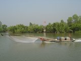 Fischen auf dem Mekong