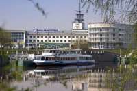 View of hotel Mayak from river side