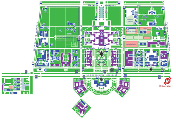 Karte der Moskauer Staatlichen Universität