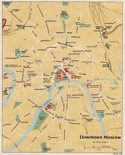 Map of downtown Moscow