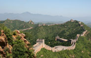 Chinesische Mauer Aussicht vom Transsib