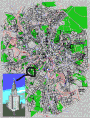 Overview of Moscow with location of MGU